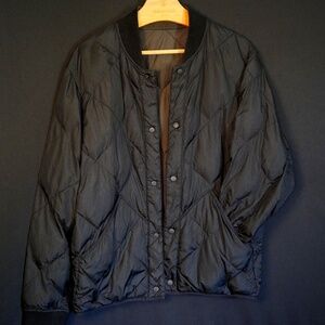 Uniqlo U x Lemaire Reversible Bomber Jacket – Black/Brown, Varsity Snap, Medium